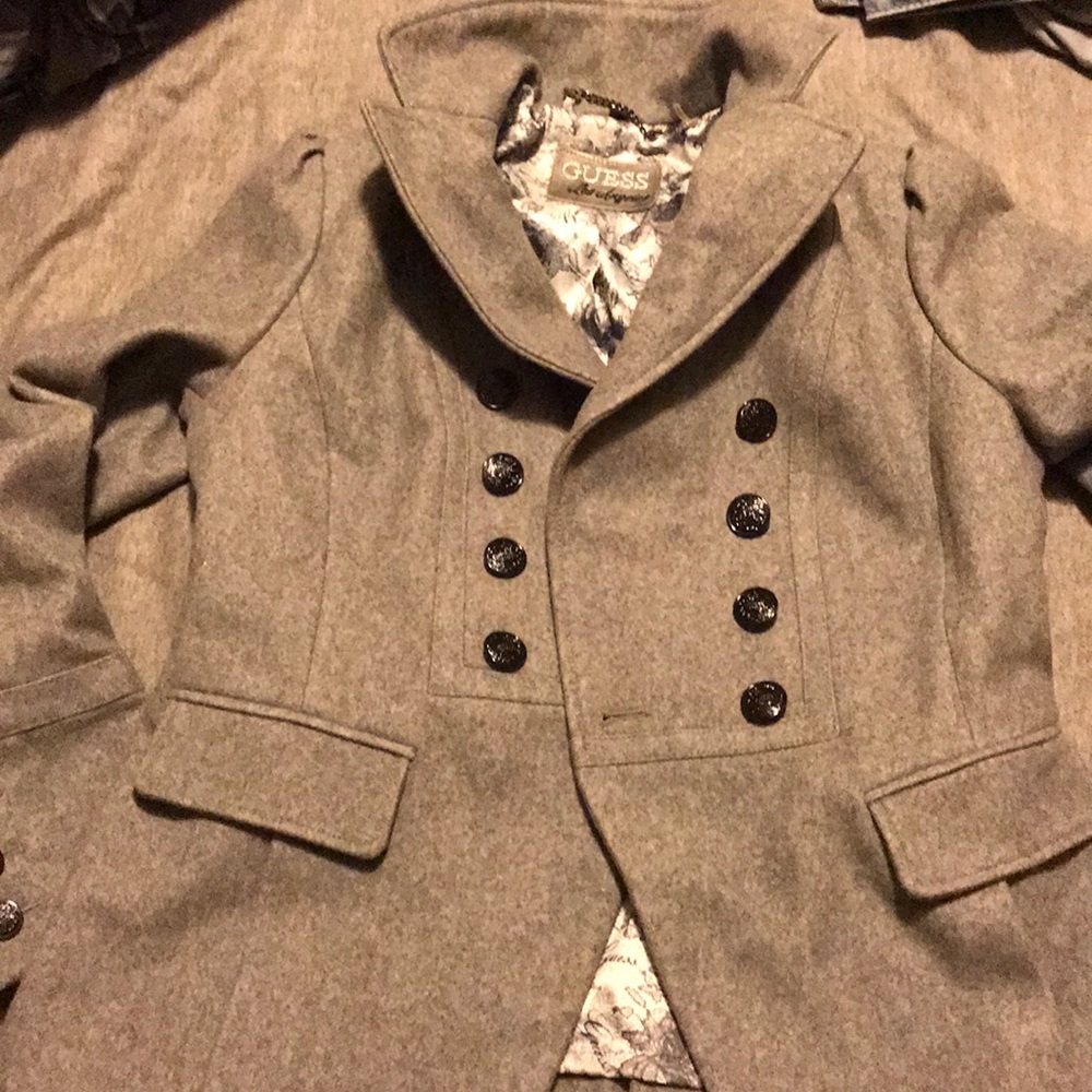 Guess grey wool peacoat.